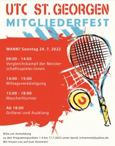 UTC St. Georgen Mitgliederfest